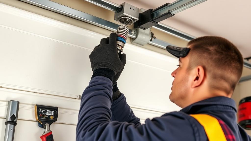 Garage door spring repair service by certified technician